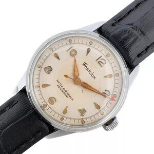 Vintage Westclox Men's Mechanical Wristwatch EB 1495 Swiss Made w Bullseye Style